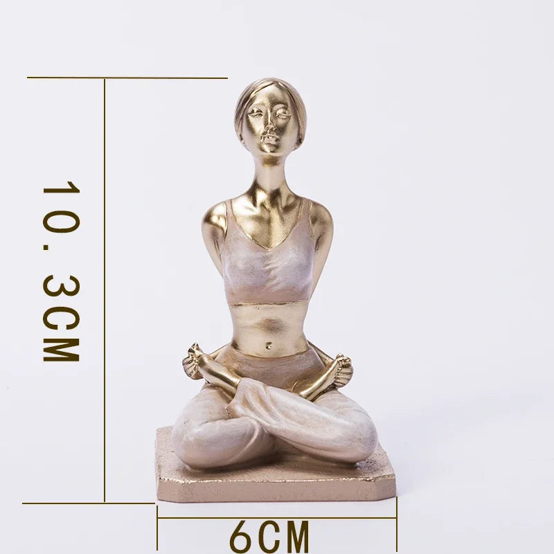 Elegant Yoga Girl Sculpture