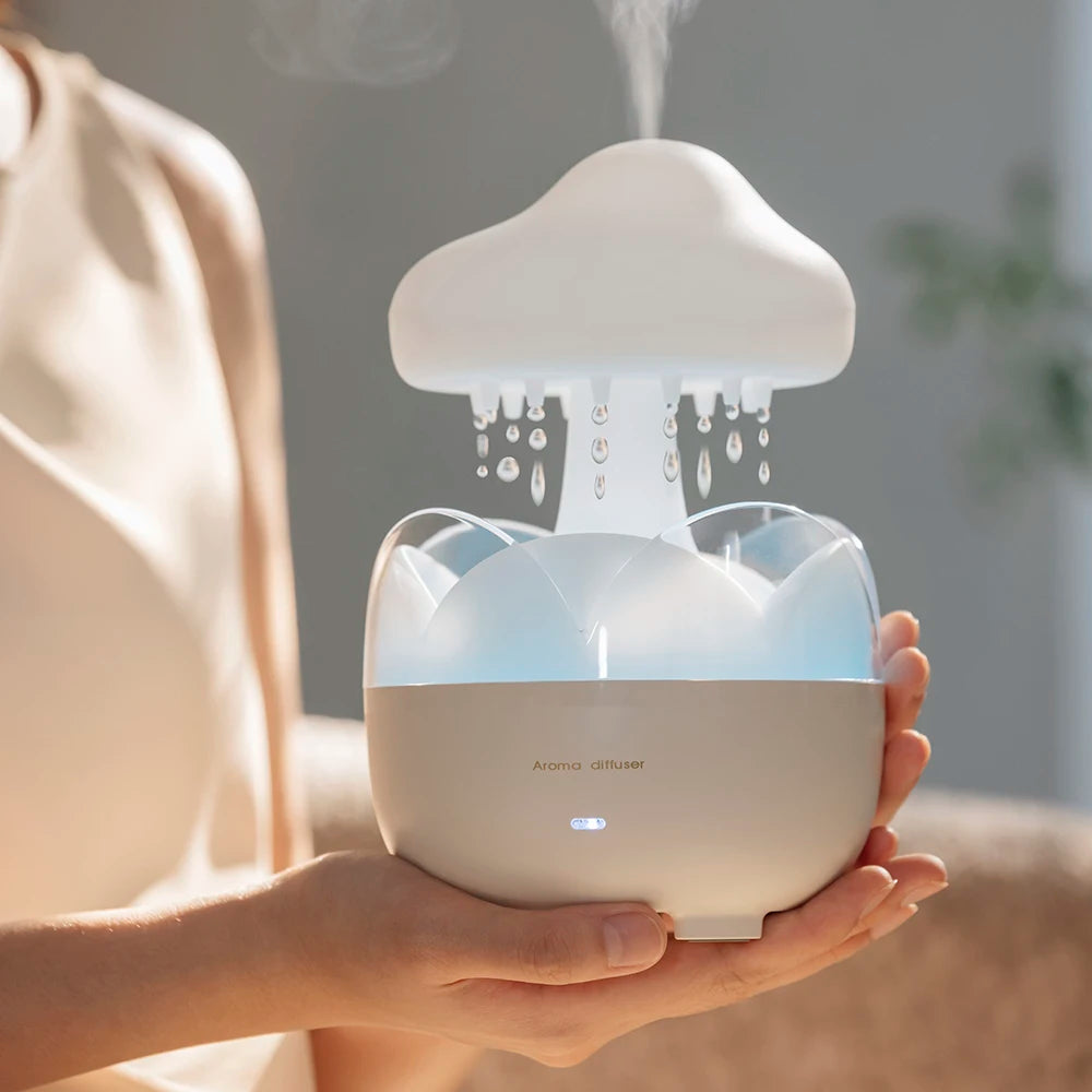 Rain Cloud Aroma Diffuser with Mushroom Design