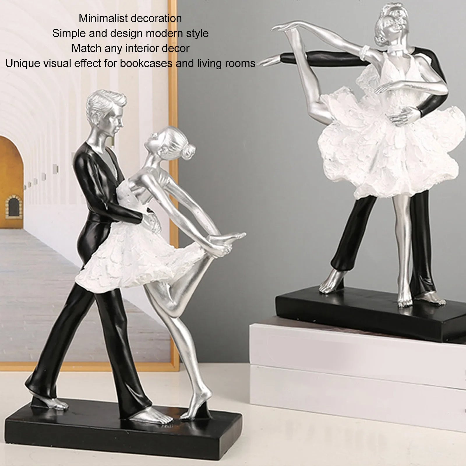 Modern Couple Dancing Resin Statue