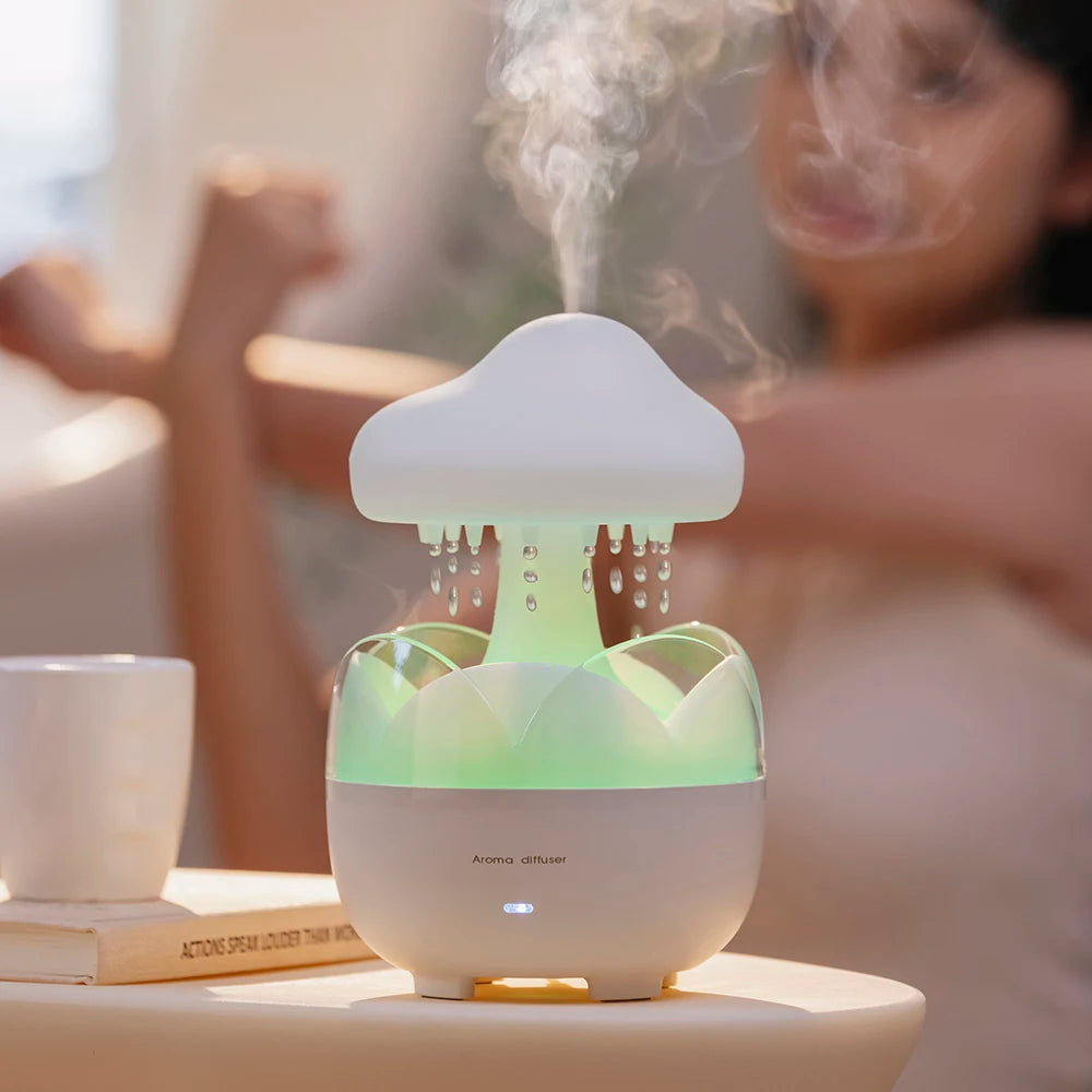 Rain Cloud Aroma Diffuser with Mushroom Design
