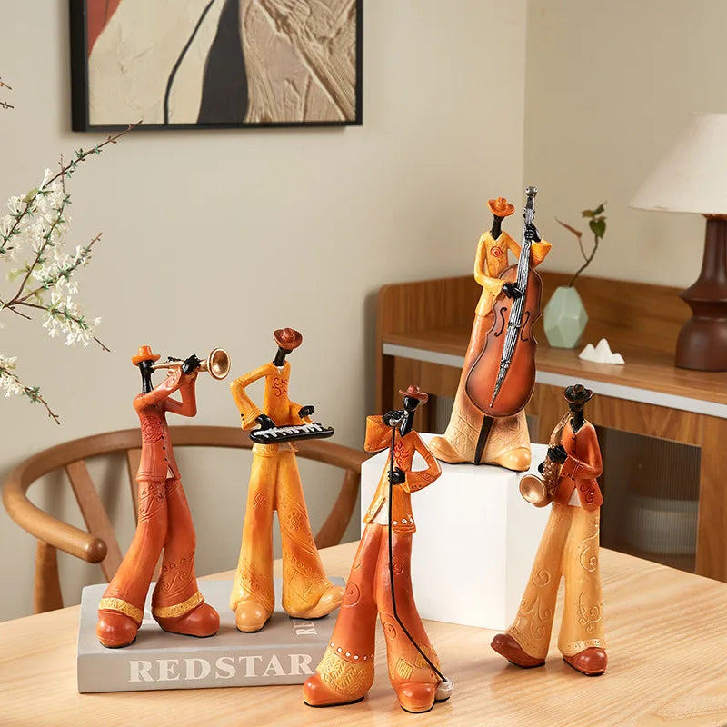 Musical Instrument Band Decor - Resin Living Room Sculpture