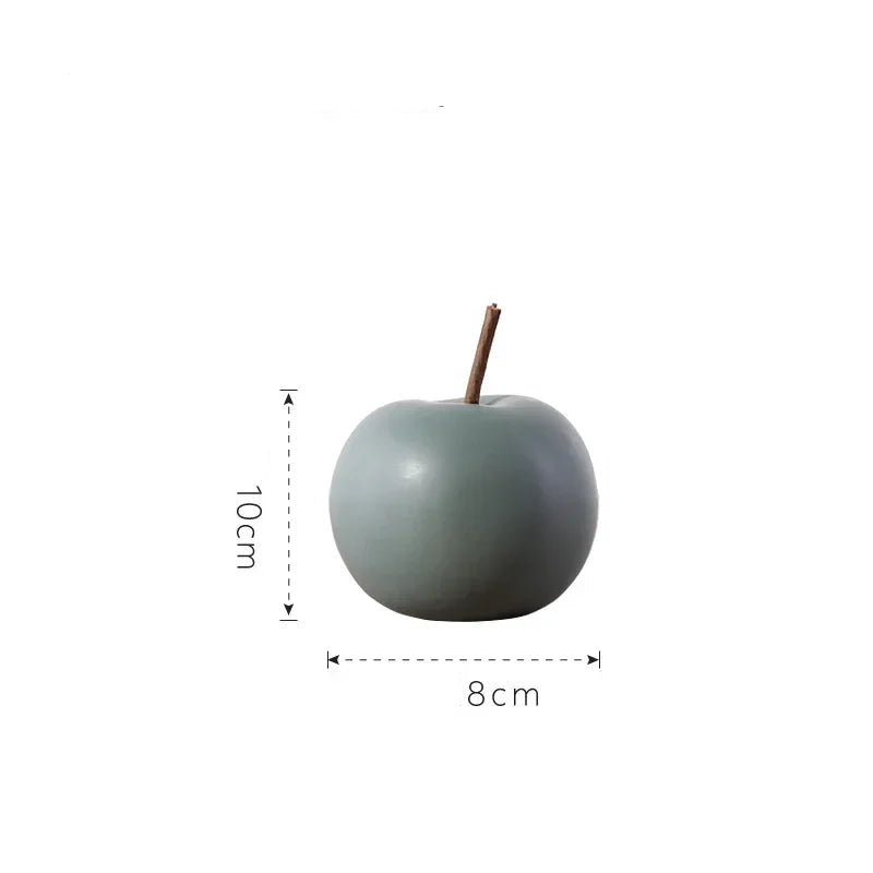Nordic Ceramic Apple Sculpture