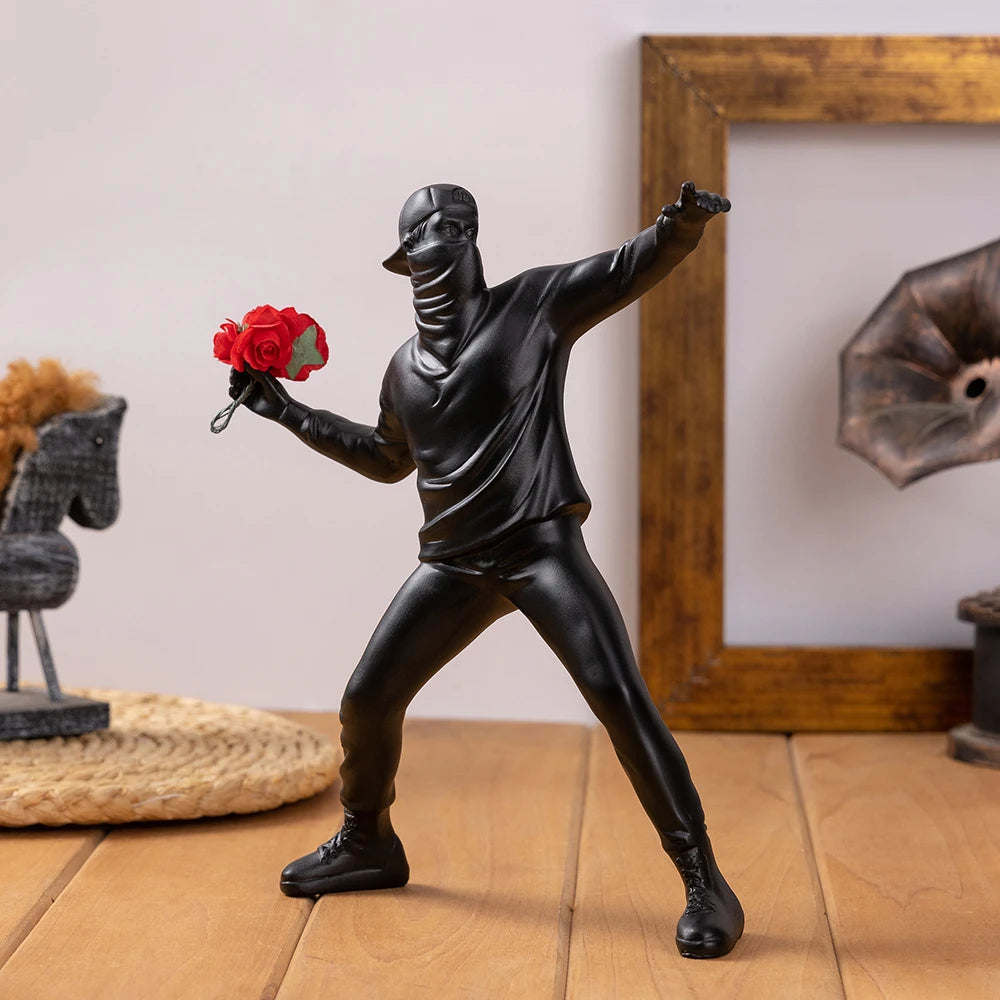 Modern Flower Thrower Statue