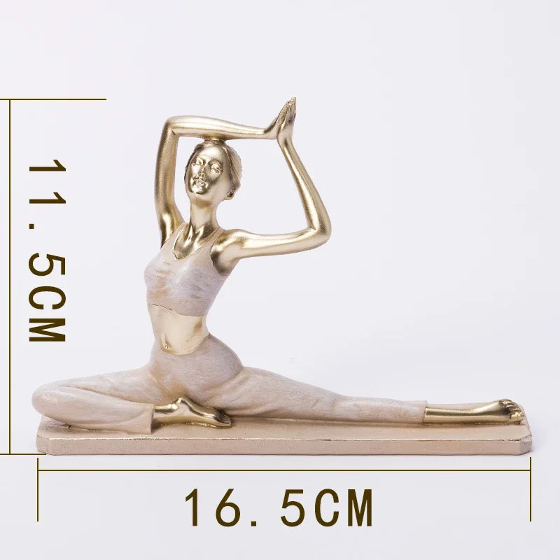 Elegant Yoga Girl Sculpture