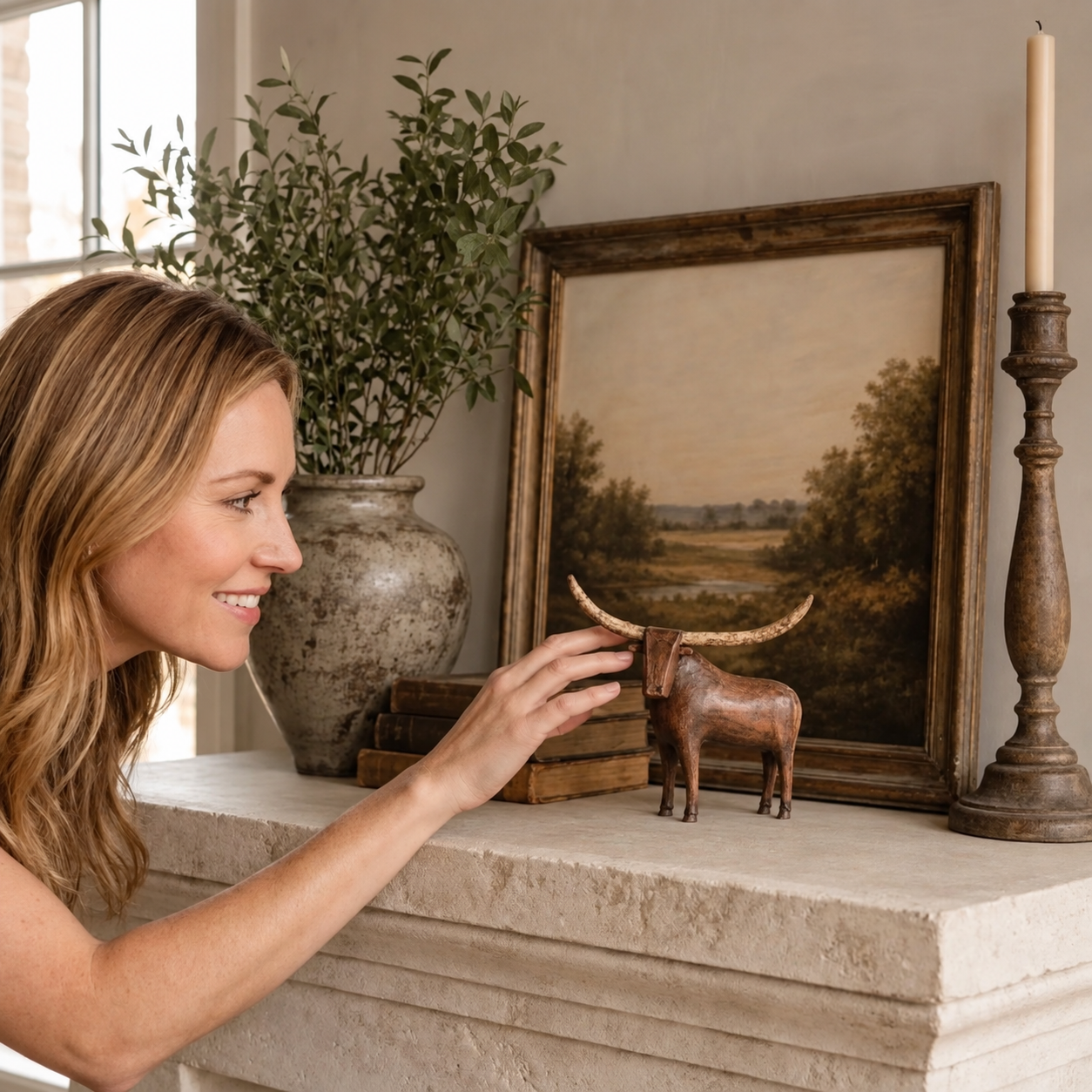 Rustic Western Animal Figurine – Cow or Sheep