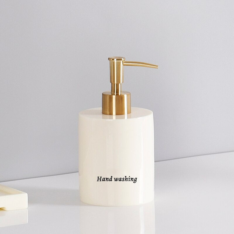 Beige Color Luxury Bathroom Accessory Set