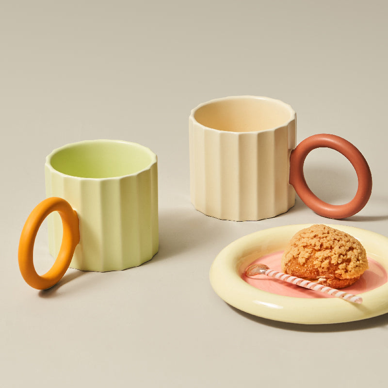 Nordic Corrugated Design Coffee Mug
