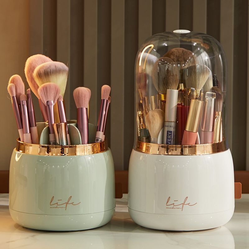 Rotating Makeup Brush Storage Organizer
