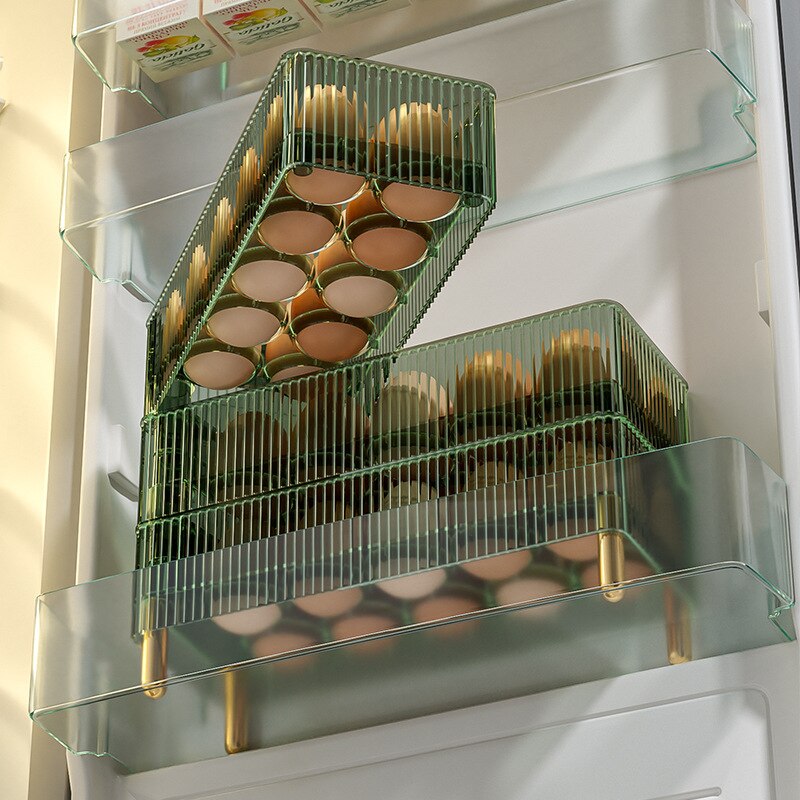 Clear Rotating Egg Storage Container