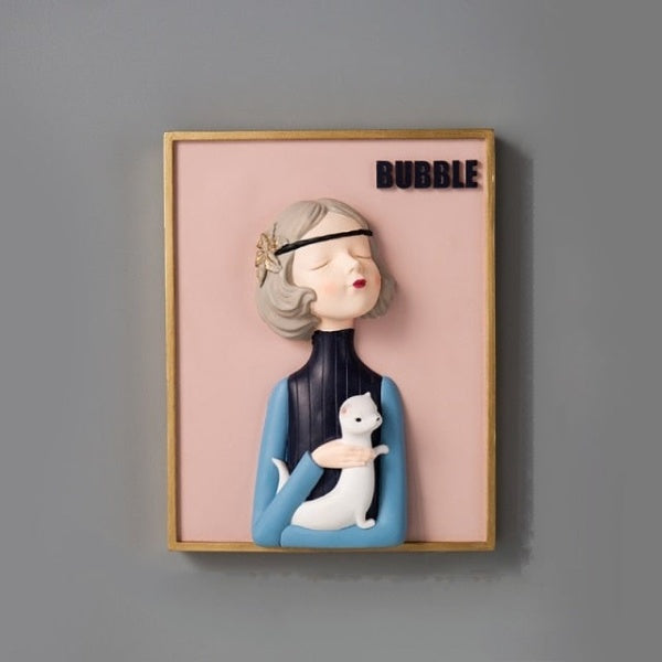 Bubble Girl 3D Wall Art Painting