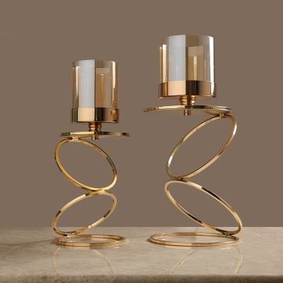 Elegant Gold Candle Holder
