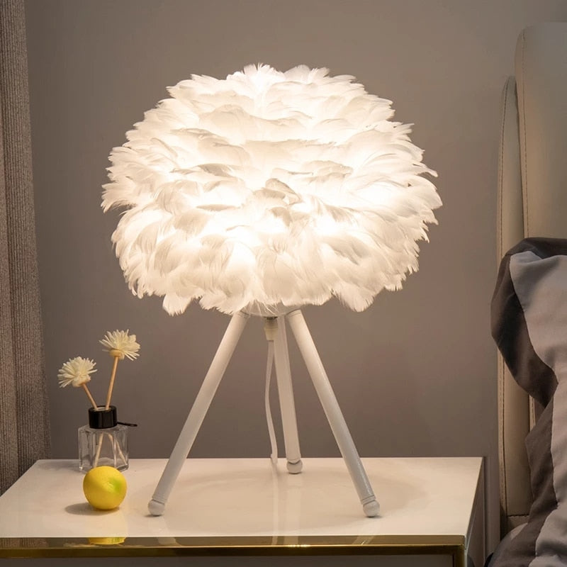 Feather Table Lamp