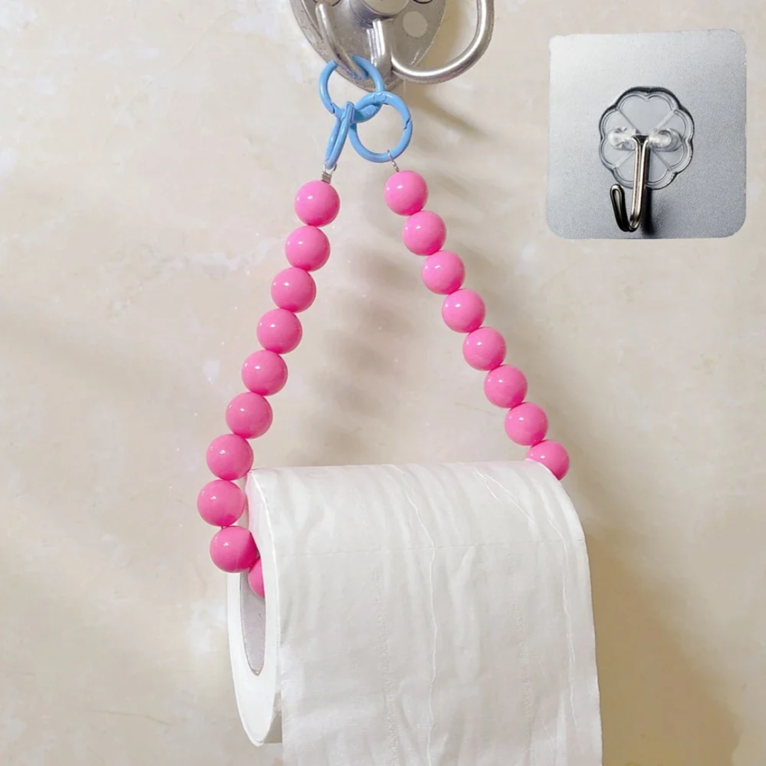 Beaded Hanging Toilet Paper & Tissue Holder | Decorative Multifunctional Home Accessory