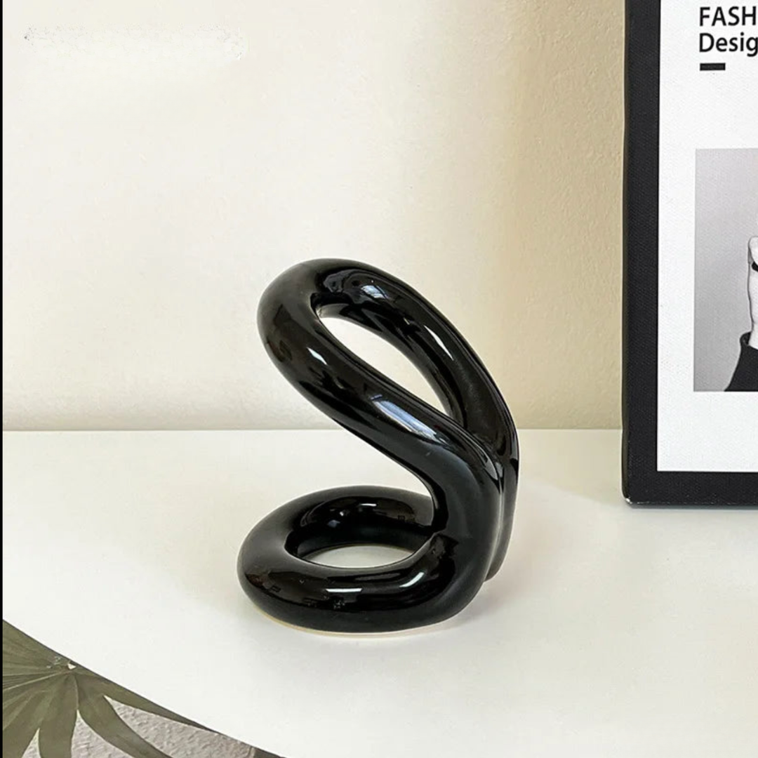 Sculptural Ceramic Toothbrush & Makeup Brush Holder
