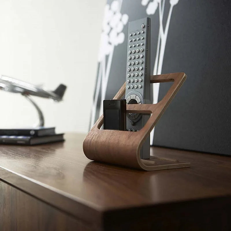 Rebote Rack Wooden TV Remote Control Storage Rack - Ikorii