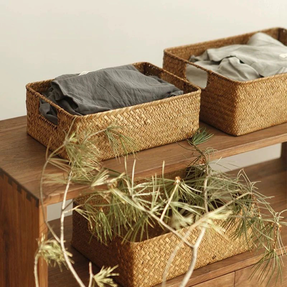Natural Seagrass Woven Basket