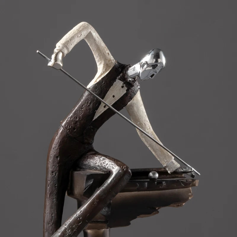 Nordic Snooker Billiards Resin Statue Sculpture Home Bar Décor