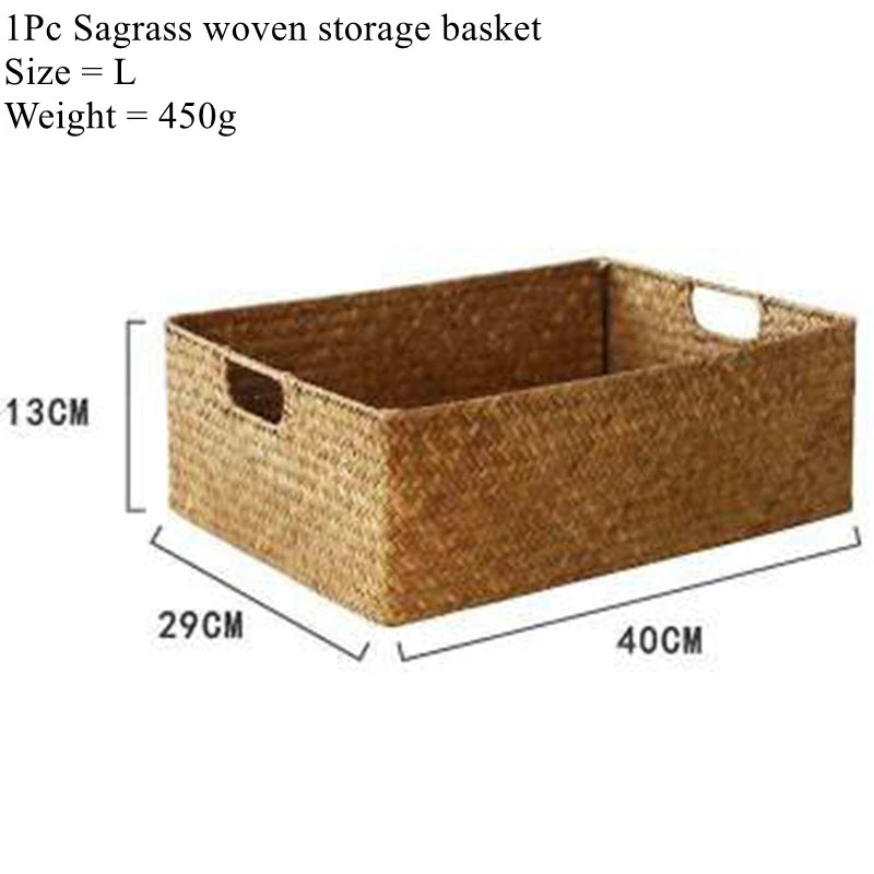 Natural Seagrass Woven Basket