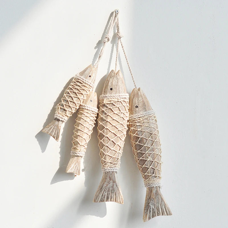 Nordic Wooden Hanging Fish Wall Decor