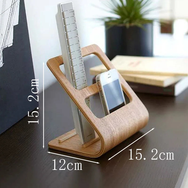 Rebote Rack Wooden TV Remote Control Storage Rack - Ikorii