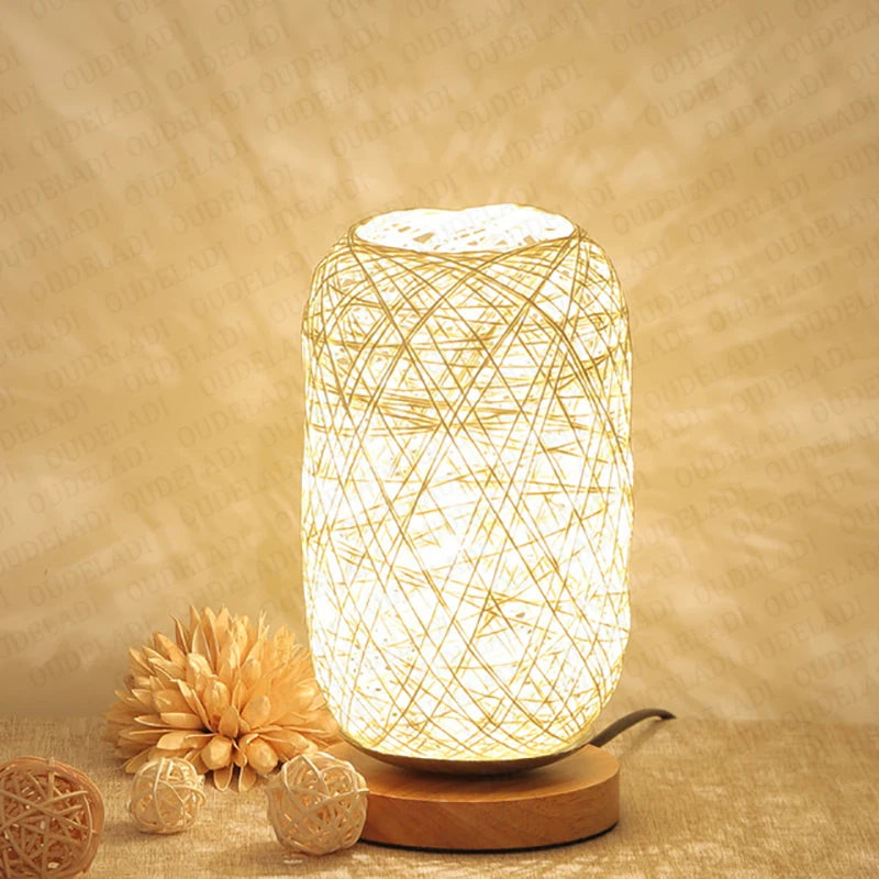 Rattan Twine Table Lamp