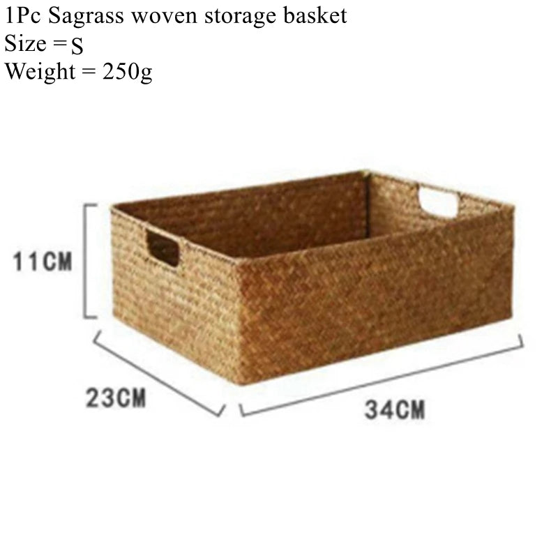 Natural Seagrass Woven Basket