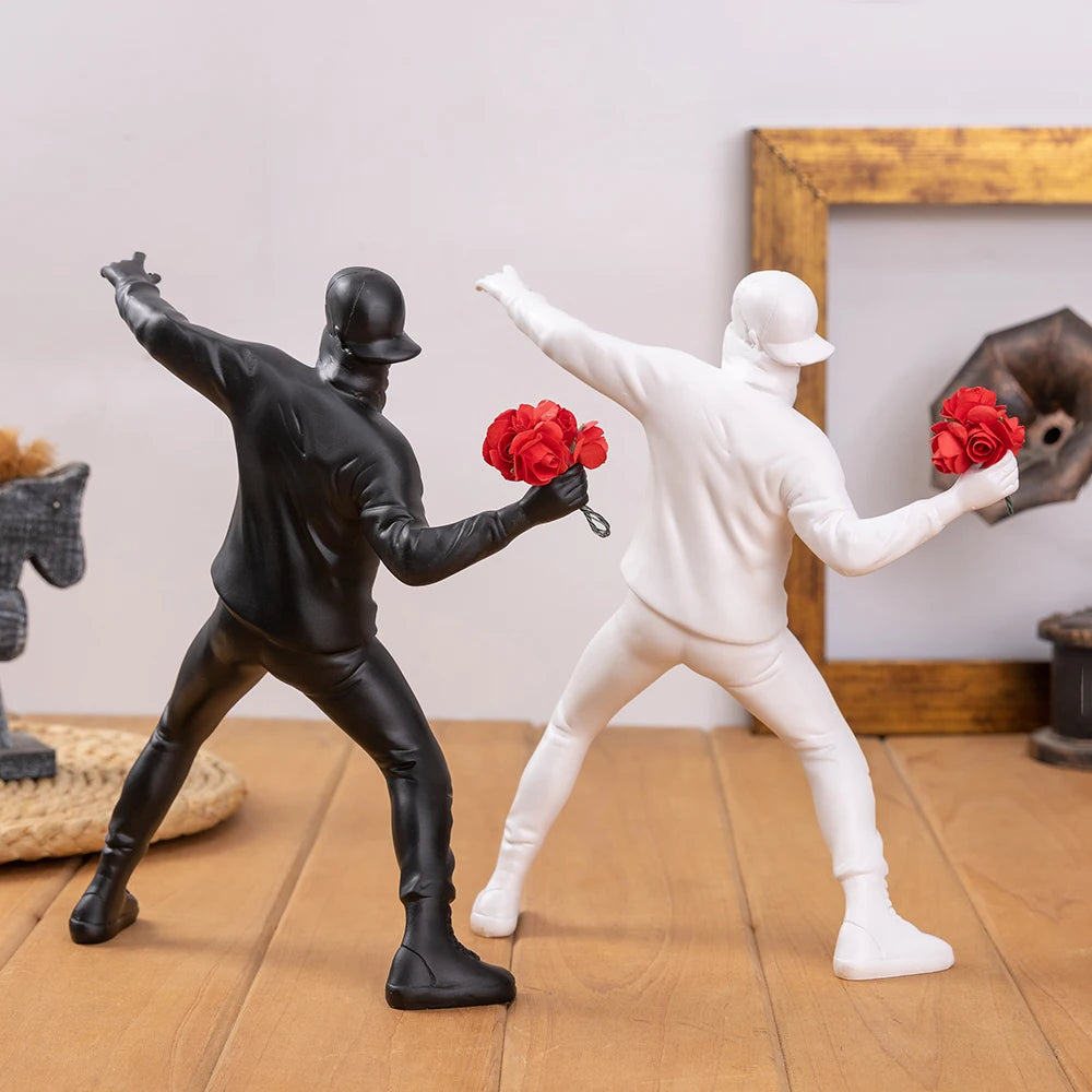 Modern Flower Thrower Statue