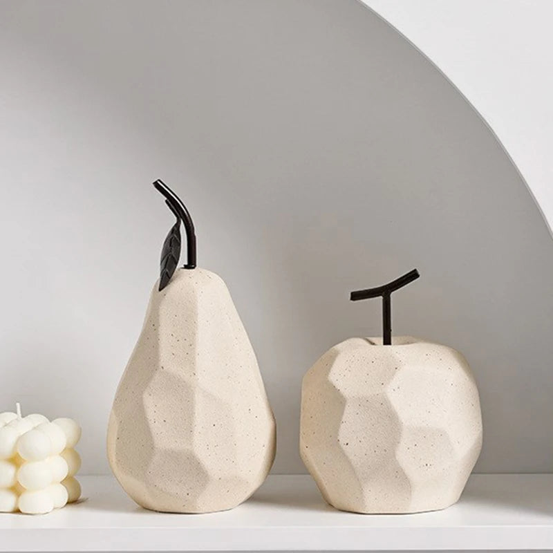 Nordic Ceramic Fruit Sculptures