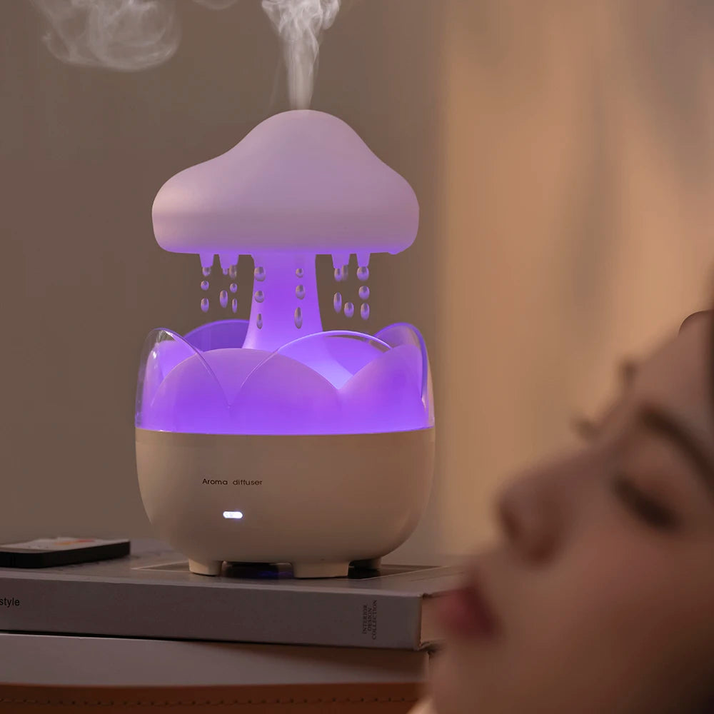 Rain Cloud Aroma Diffuser with Mushroom Design
