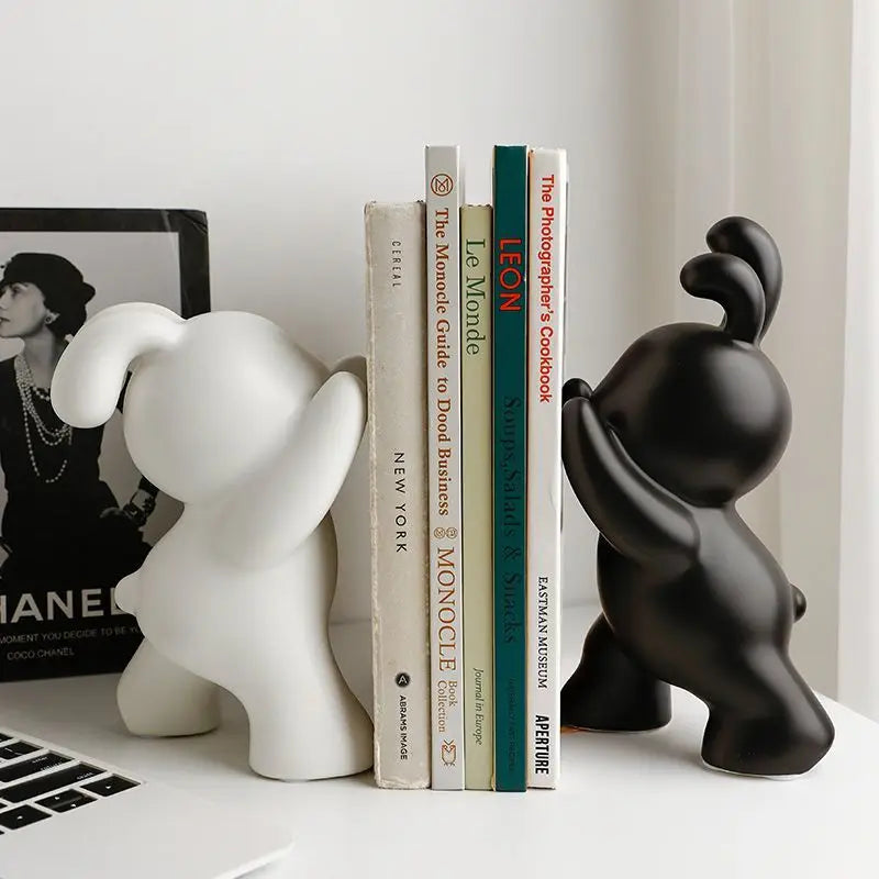 Minimalist Bunny Bookends