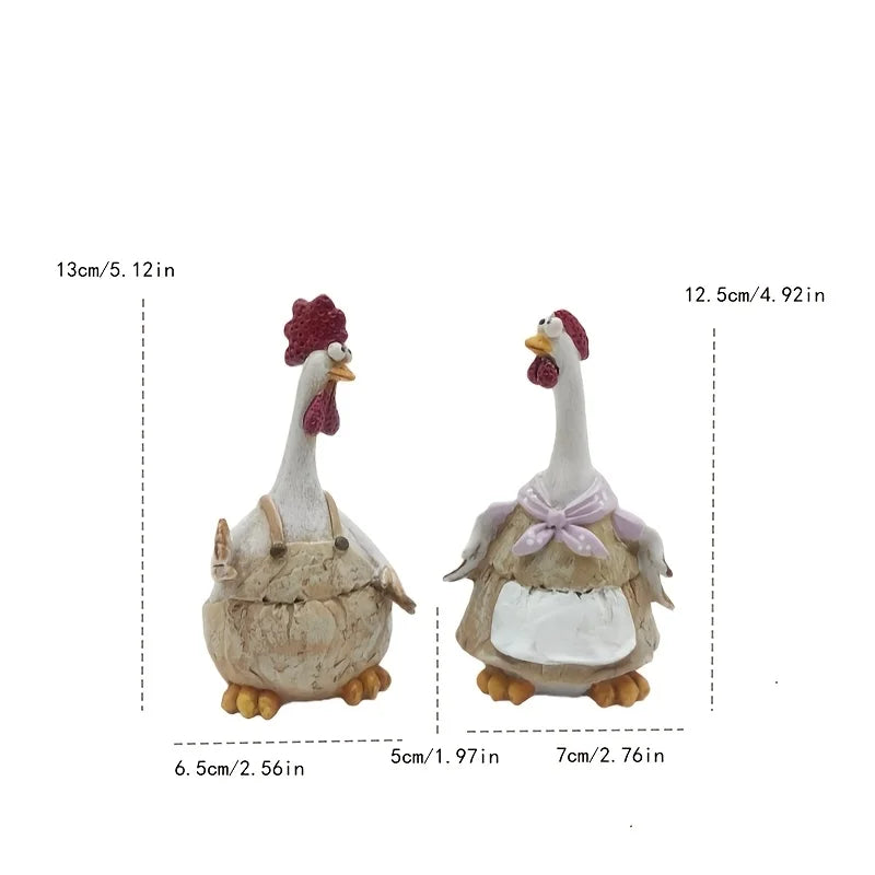 Cute Resin Chicken Figurine – Rooster or Hen
