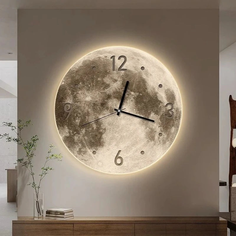 LunaGlow 20-Inch LED Moon Wall Clock