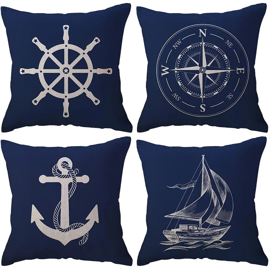 Nautical Throw Pillow Covers