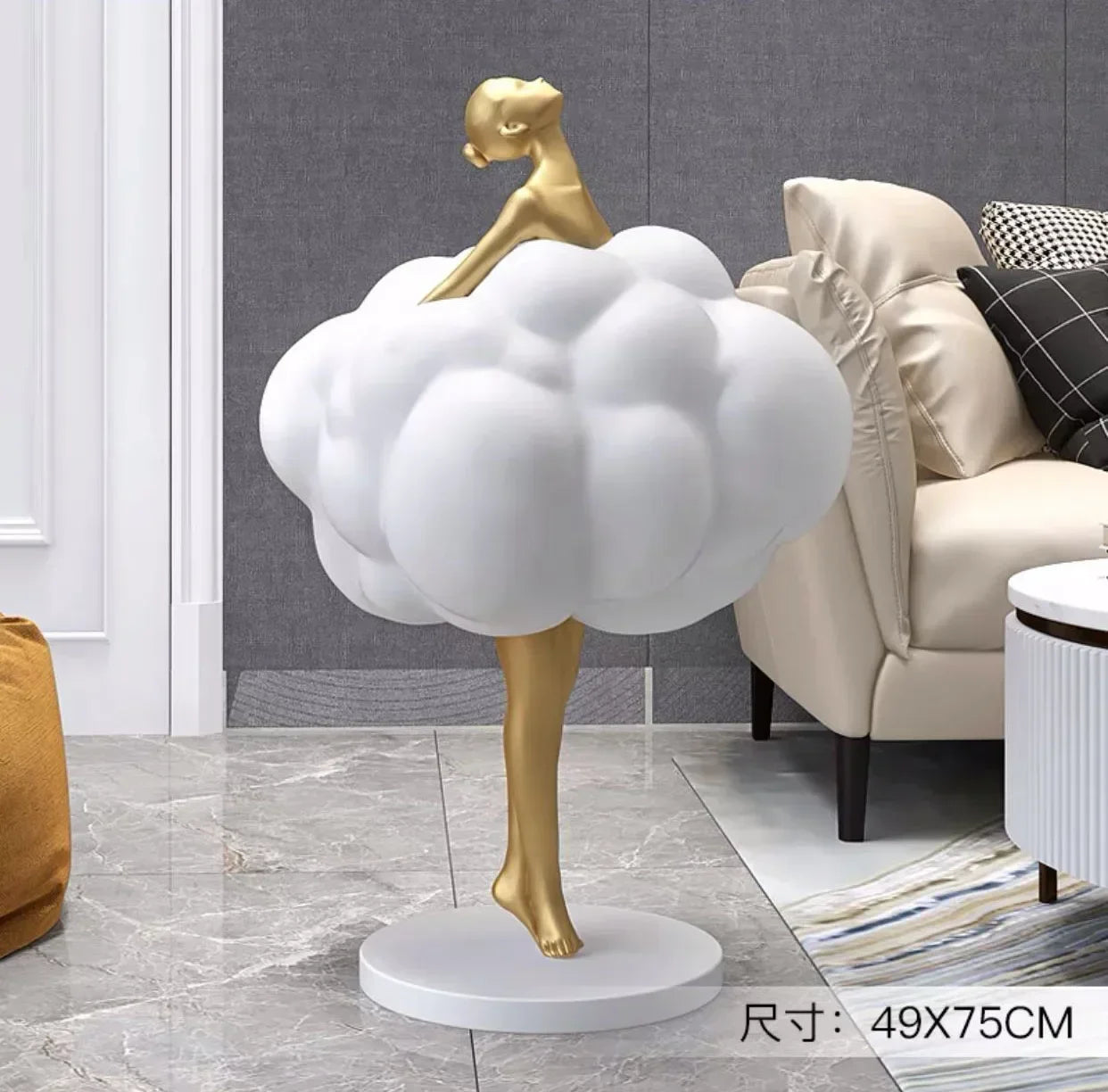 Modern Ballet Girl Cloud Statue