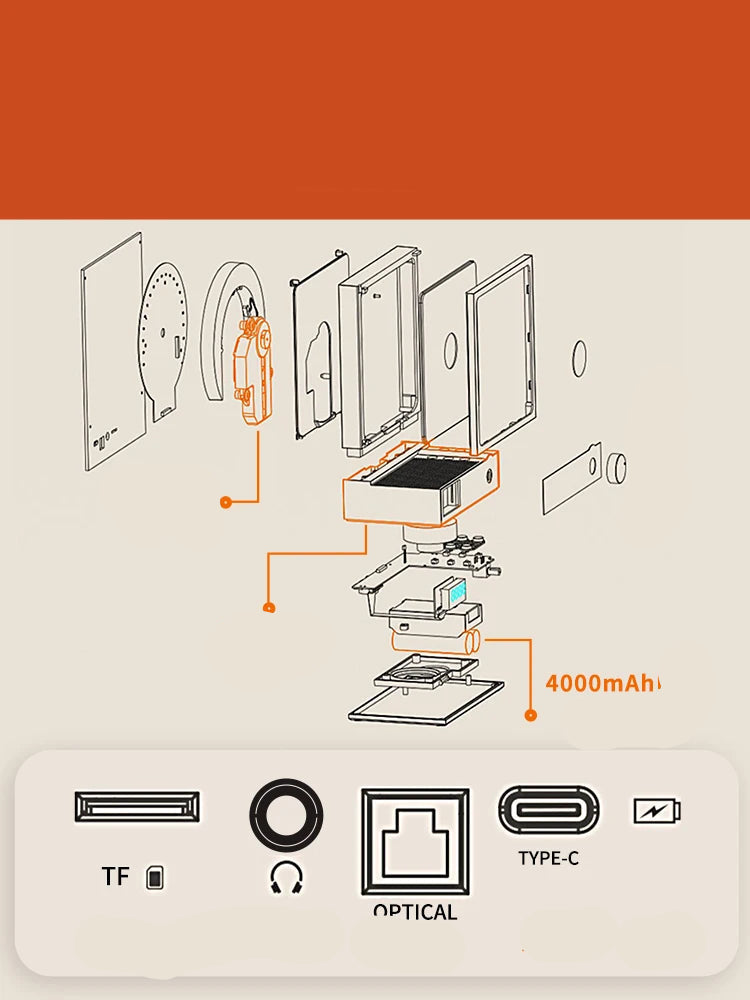 Retro Bluetooth CD Player with Vinyl Style Design