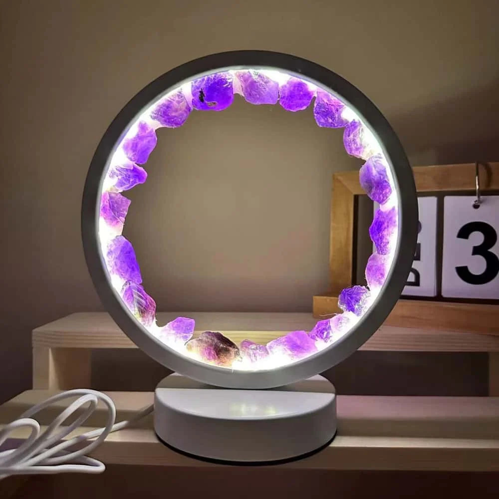 Amethys Crystal Ring Lamp
