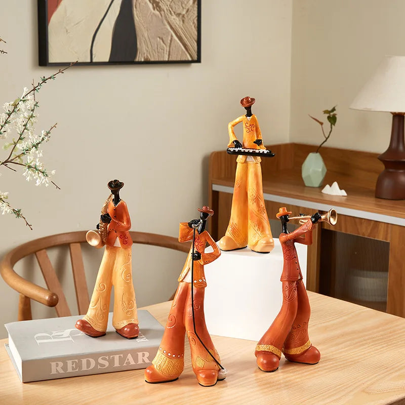 Musical Instrument Band Decor - Resin Living Room Sculpture