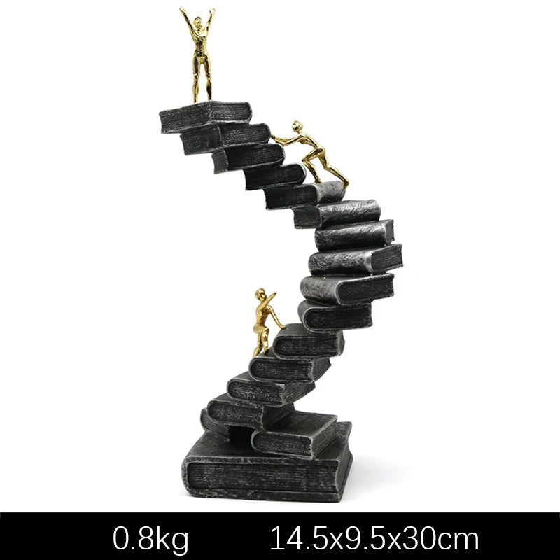Modern Book Climb Figurine