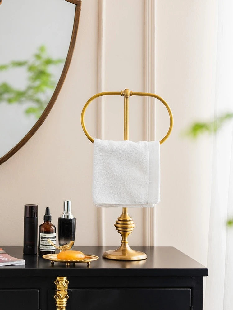 Brass Hand Towel Holder and Countertop Rack