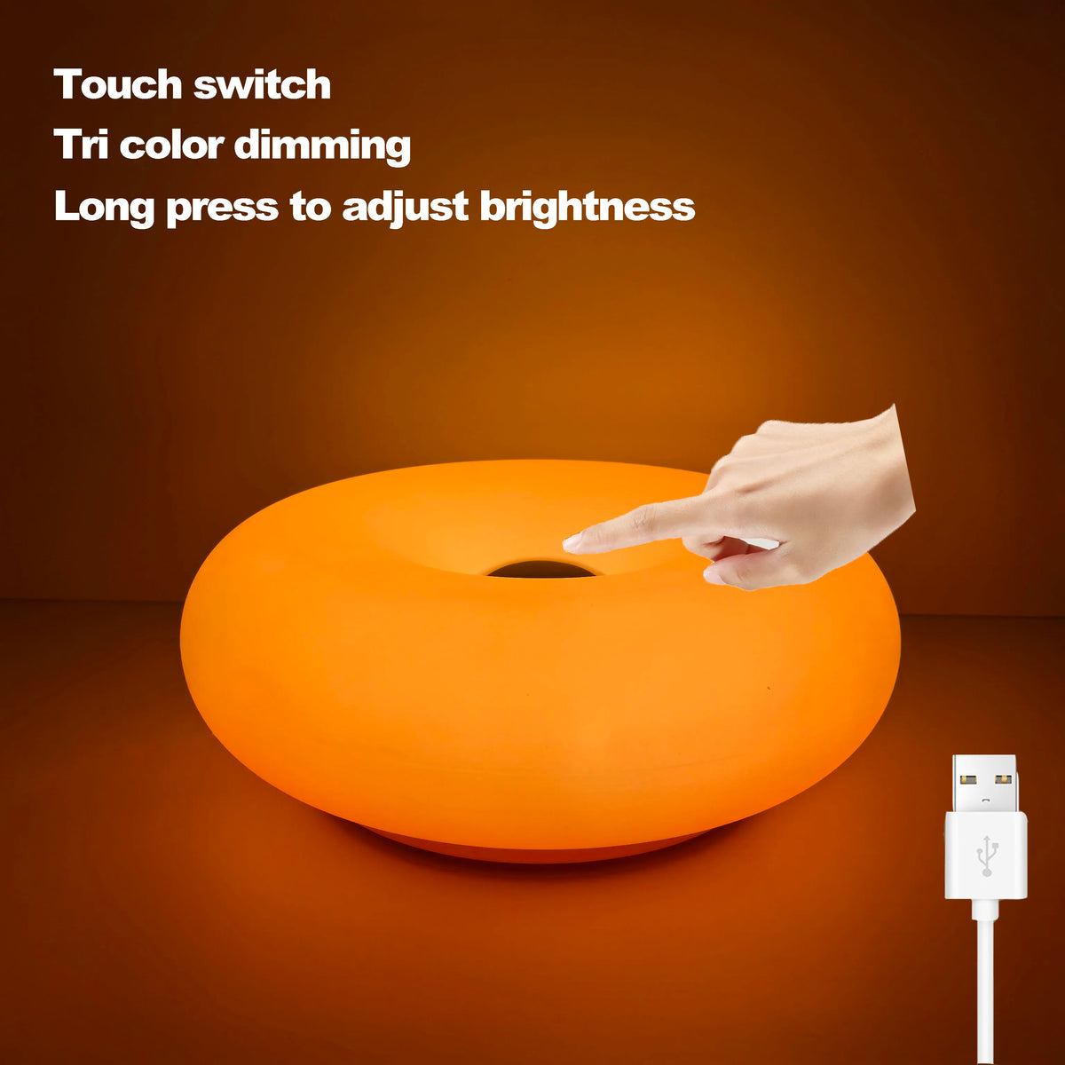 Modern Bauhaus Donut Touch & Remote Control Table Lamp