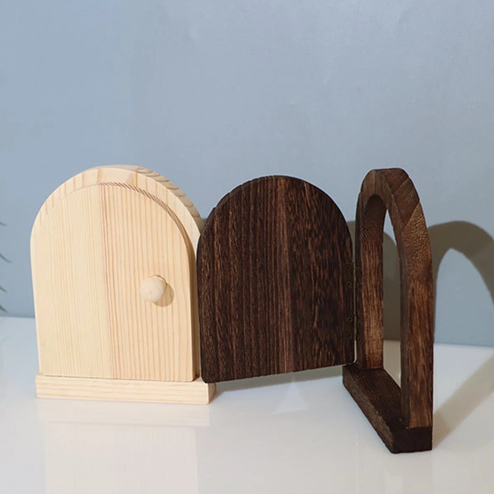Wooden Fairy Door Wall Cover – Decorative Hinged Frame