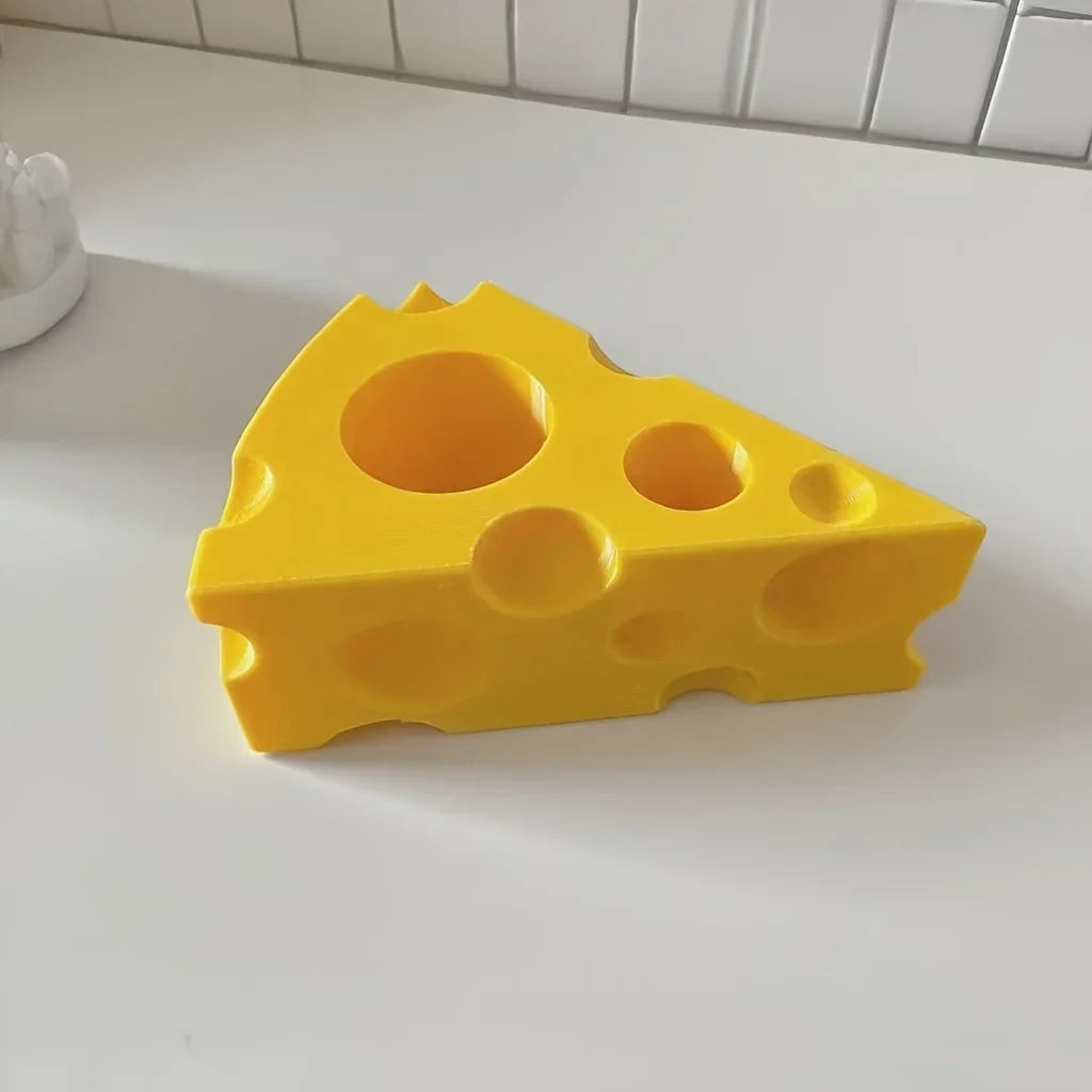 Funny Cheese-Shaped Toothbrush & Toothpaste Holder