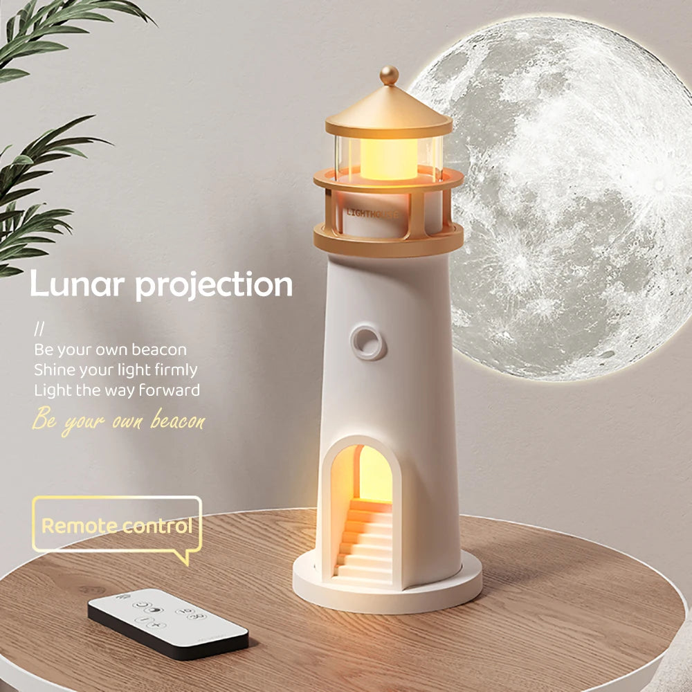 Lighthouse Projector Lamp with Bluetooth Speaker