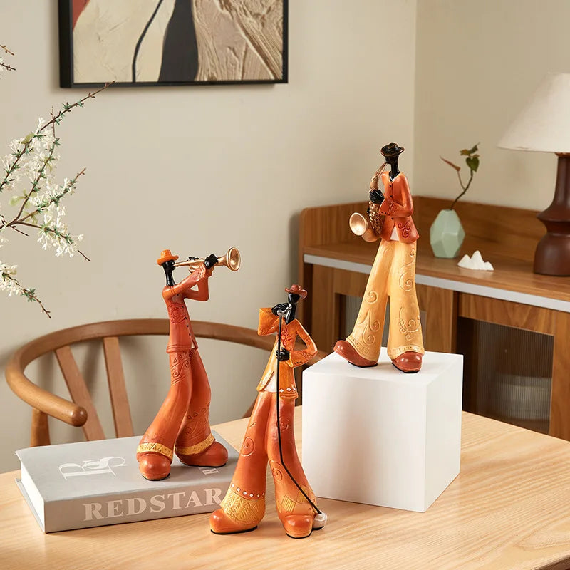 Musical Instrument Band Decor - Resin Living Room Sculpture