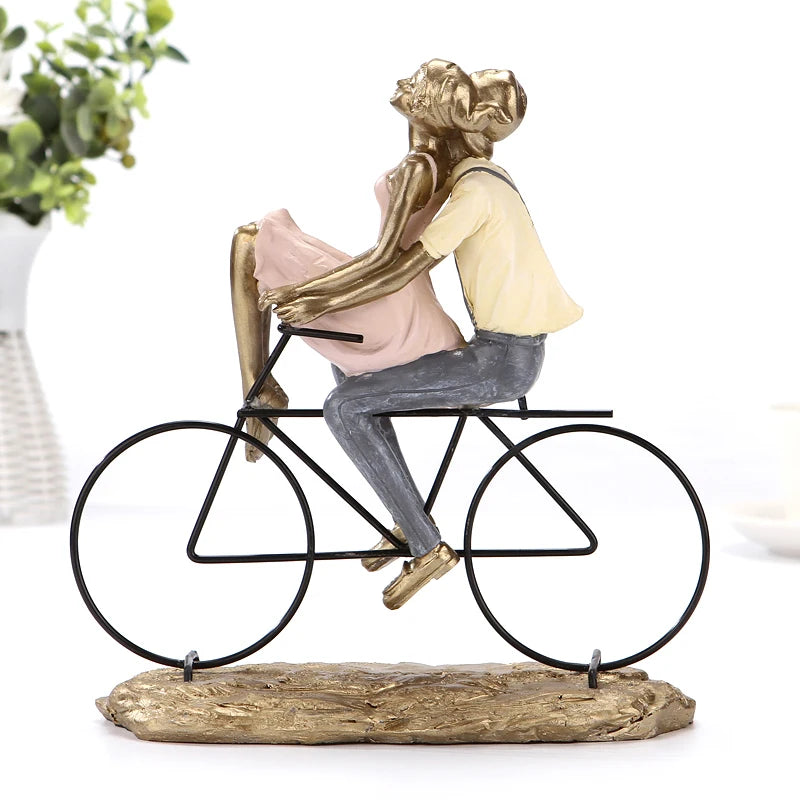 Our Journey" Romantic Couple on Bicycle Sculpture