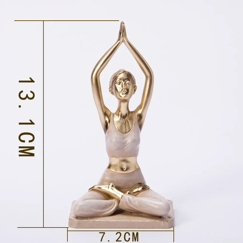 Elegant Yoga Girl Sculpture