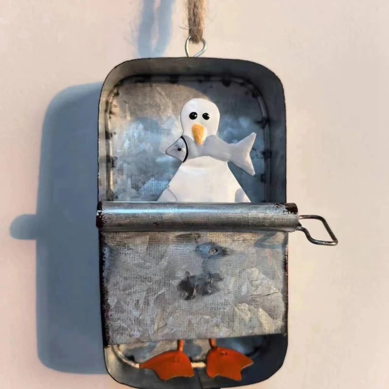 Coastal Sardine Can Hanging Ornament DIY Tin Fish Home Decor
