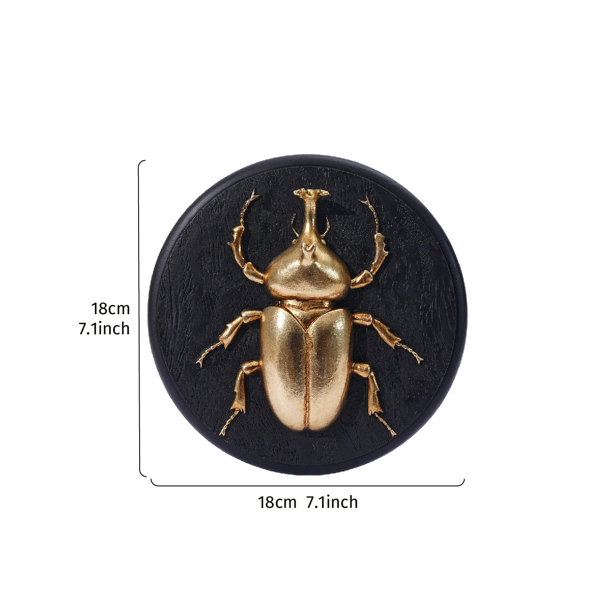 Golden Beetle Resin Wall Decor- Insect Themed Accent