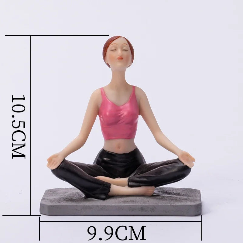 Elegant Yoga Girl Sculpture