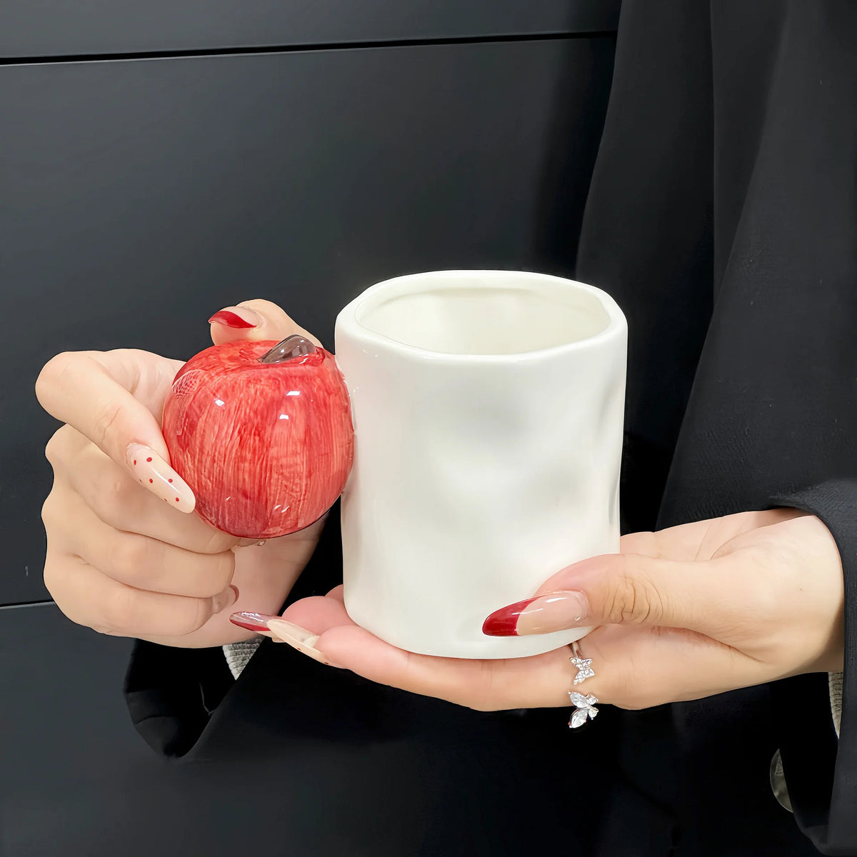 Creative Fruit Handle Ceramic Mug